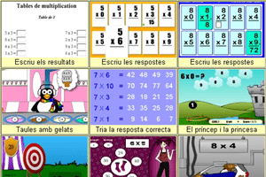 Activitats de les taules de multiplicar